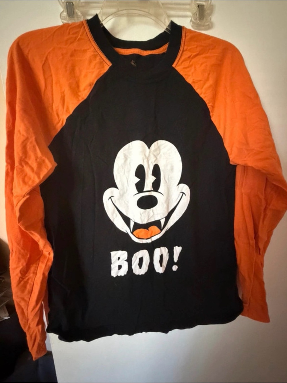 Disney Black & Orange Halloween Men’s Pajama Shirt